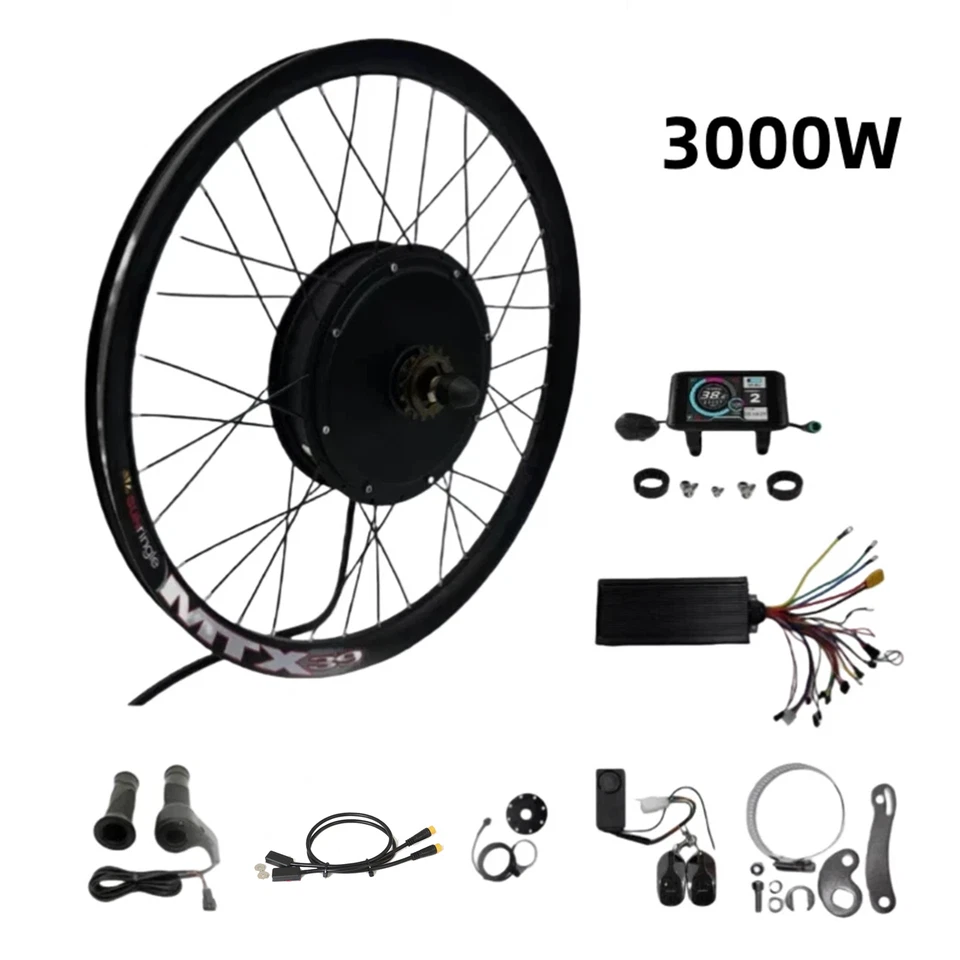 72V 3000W  26'' 27.5'' 29'' MTX39 Rear Motor Wheel Conversion Kit Dropout 135mm - Image 2 of 4