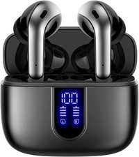 True Wireless Bluetooth Earbuds 60H Playback LED Display Waterproof Charging...