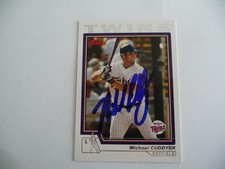 MICHAEL CUDDYER MINNESOTA TWINS TOPPS 2004 #2 AUTOGRAPHED BASEBALL CARD