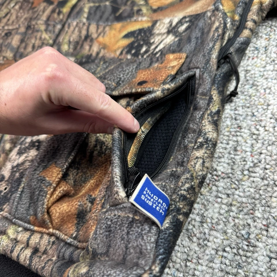 Rivers West Mens Medium Camo Jacket Fleece Waterproof Hydro2 PowerLock Mossy Oak - Image 4 of 4