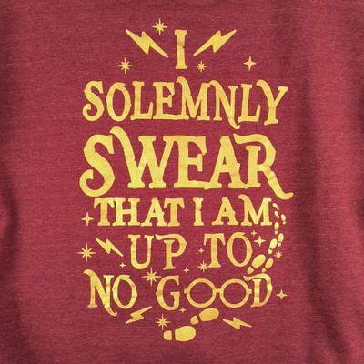 Harry Potter Sweatshirt Large Rich Red Hogwarts ''Solemnly Swear, Up to No Good''