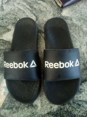 Reebok classic Slide Sandal Mens Size USA Mens 12 Black Logo Slip On, nice