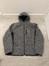 D555 Red Men's Black/Grey Fleece Lined Hooded Jacket/Hoodie 