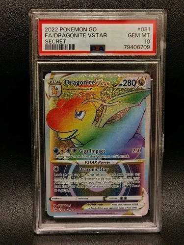 Pokémon Dragonite VSTAR 081/078 Secret Rare Full Art Holo English PSA 10