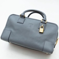 LOEWE Amazona 28 Handbag Dusty Blue Leather m...