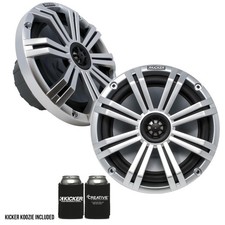 Kicker 8" Silver Marine LED Speakers - 1-Pair of OEM replacement speakers