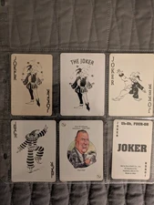 #118 - 6 Different  JOKERS   Single Swap Playing Cards -   Free Ship
