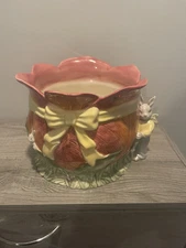 Easter Bunny Candy Dish Rabbits & Tulips Design St. Andrews large