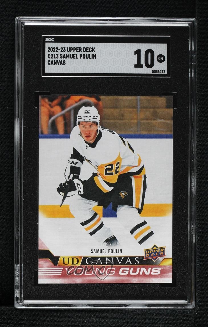 2022 Series 2 UD Canvas Young Guns Samuel Poulin #C213 SGC 10 GEM Rookie RC 7i6