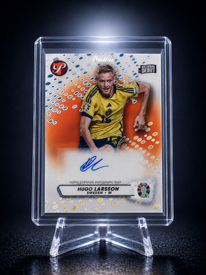   HUGO LARSSON   2023 TOPPS PRISTINE NATIONAL DEBUT AUTO /25 ENCASED RC 