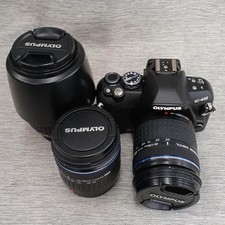 Olympus E-410 10MP DSLR Camera with 3 Lens Kit, Four Thirds Mount, batteries