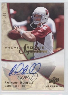2008 UD Premier Signatures 100/199 Anthony Morelli #143 Rookie Auto RC 0a1