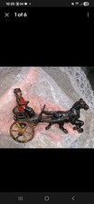 Antique Cast Iron Toy Drawn Carriage 19th Century Rare