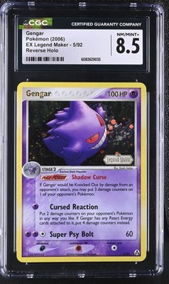 Pokemon Gengar 5/92 Reverse Holo EX Legend Maker - CGC 8.5 | eBay