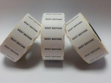 CT4 26mm x 12mm Price Gun Labels - Printed 'Best Before' 26 x 12 millimetres 