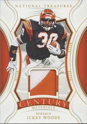Ickey Woods 2024 National Treasures 2 Color Patch Cincinnati