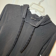 Athleta Pinnacle Criss-Cross Hoodie W Thumb Holes Black Size M
