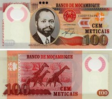 Mozambique 100 Meticais 2011 Polymer UNC Giraffes (P151a)