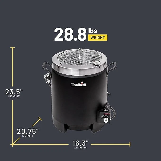 Freidora de pavo sin aceite de acero inoxidable con gas propano Foto 2 de 4