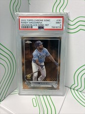 2022 Topps Chrome Sonic Randy Arozarena Black/Orange Sonic Parallel #/25🔥Rays