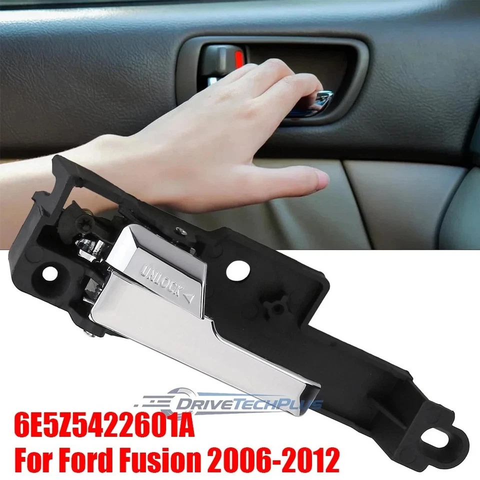 Left Driver Front Inner Inside Door Handle Chrome For Lincoln MKZ 2007-2012 Foto 2 de 4