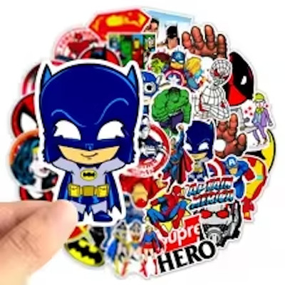 30PCS Disney Marvel The Avengers Cute Super Hero Cartoon Stickers Graffiti DIY