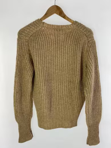 PRADA Knit Sweater (Thick) Size 50 Wool Beige UMN628 thumbnail 2