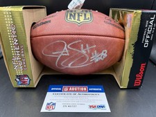 JONATHAN STEWART Signed Duke Authentic Football NFL Auctions PSA COA