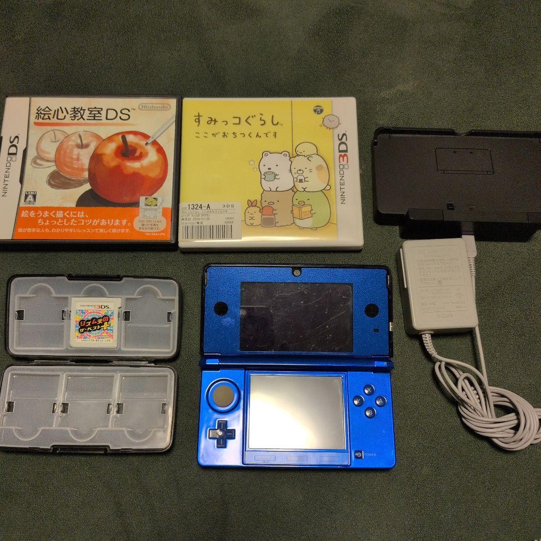3DS/2DS/DS Nintendo 3DS Console Metallic Blue with 3 Games Japan