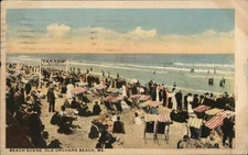 Old Orchard Beach, Maine ME Beach Scene Tichnor 1921 Antique Vintage Postcard