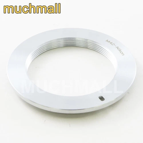 Macro M42 screw mount lens to Nikon F adapter silver D4 D4S Df D610 D800 D7100