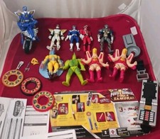 Lote Figuras Mighty Morphin Power Rangers Vehículos Bandai Accesorios Teléfono MMPR