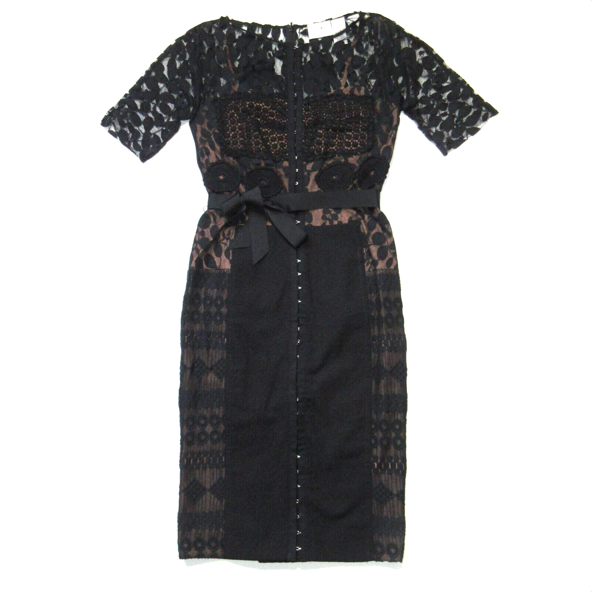 byron lars black lace dress Byron Lars Black Lace Sheath Dress