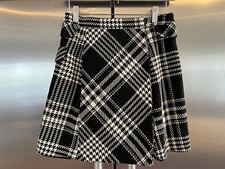 Blugirl Blumarine Womens Wool Blend Tweed Black White Short Skirt IT 40/US 8