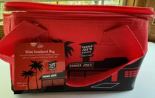 BRAND NEW LIMITED EDITION RED Trader Joes Insulated Mini Tote Bag with tags D9
