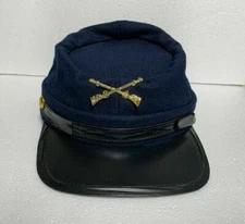 Union Army Civil War Replica Wool Kepi with Crossed Rifles Size Large