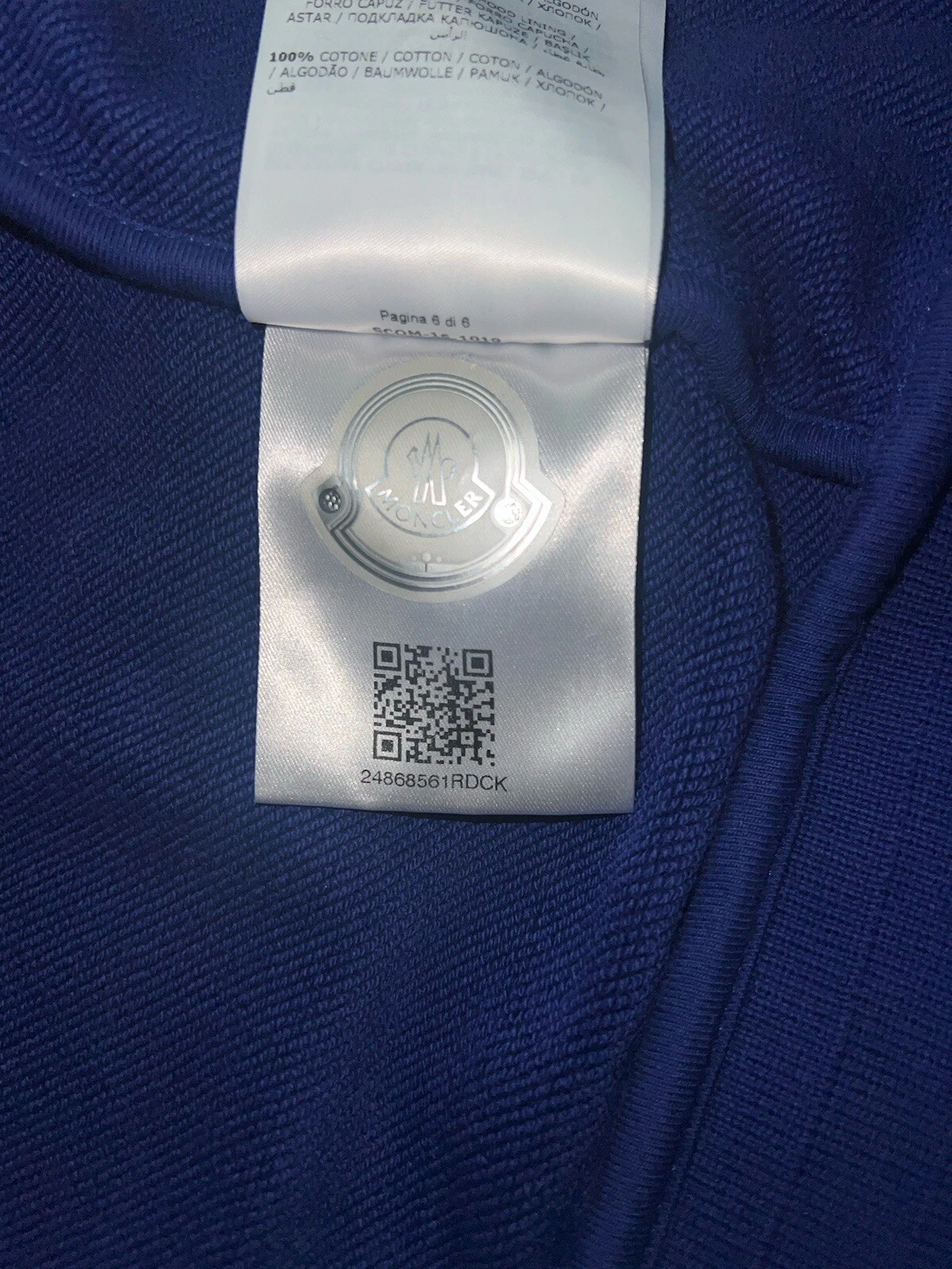 Cardigan uomo vintage blu Moncler maglia felpa con cappuccio 3XL ORLO come grande