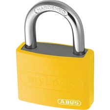 Image of Abus T65AL Series Aluminium Padlock Yellow Keyed Alike 40mm Standard