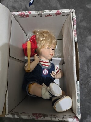 Gustave Wolff MIKEYs OUT Porcelain LE Baseball Bat Doll 1996 Wimbledon Collect