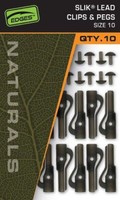 Fox Edges Naturals Slik Lead Clips & Pegs Size 10 CAC831 Kleinteil Vorfach