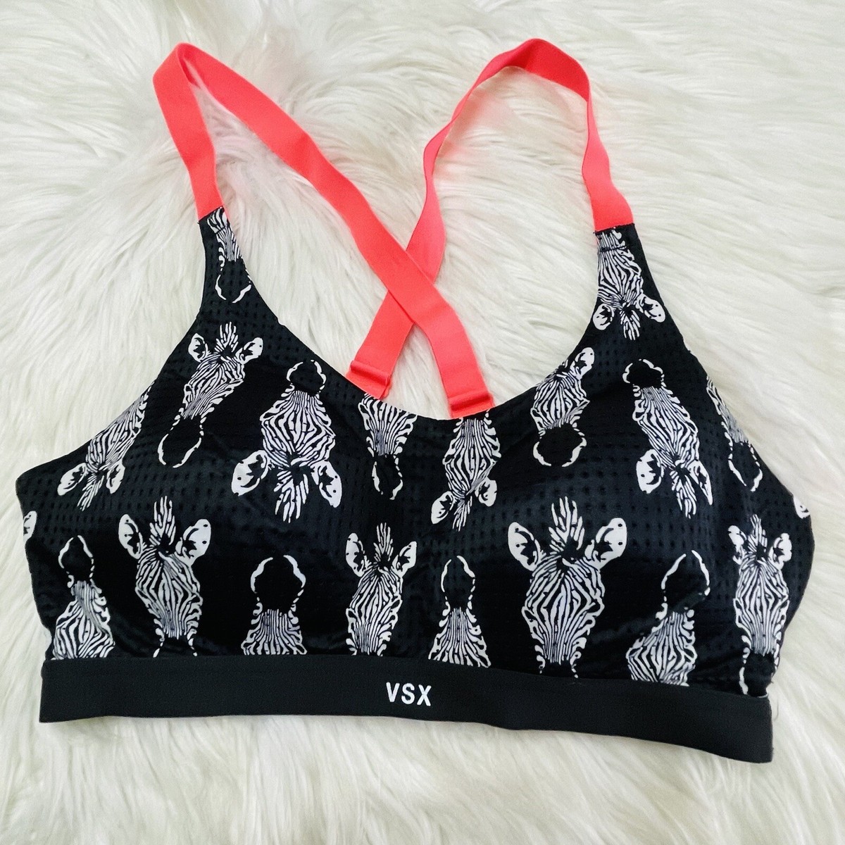 Victoria Sport スポーツウェア 3点セット フローラル柄　未使用 Victorias Secret VSX Sport 34C Zebra Heads Sports Bra No Wire Mesh
