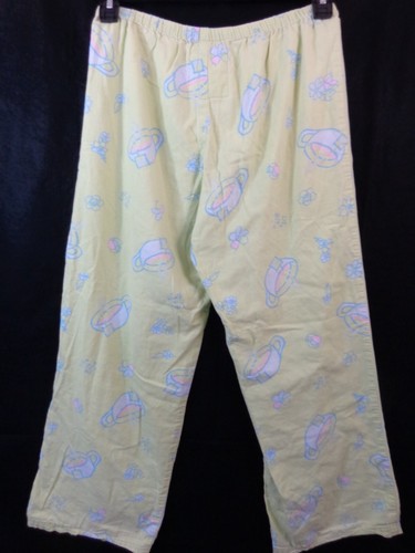Life is Good Pajama Pants Women's XS Yellow Stretch Waist Pull-On Cotton - Picture 5 of 9