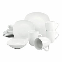 Creatable Kombiservice 16 Tlg Square Weiß Porzellan Geschirrset 4 Personen