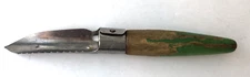 VTG 1960's  Apple Corer Green Wood Handle-stainless steel