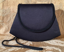 Vintage 80s Black Satin Purse 1980s Cocktail Elegant Goth Glam Crossbody Bag