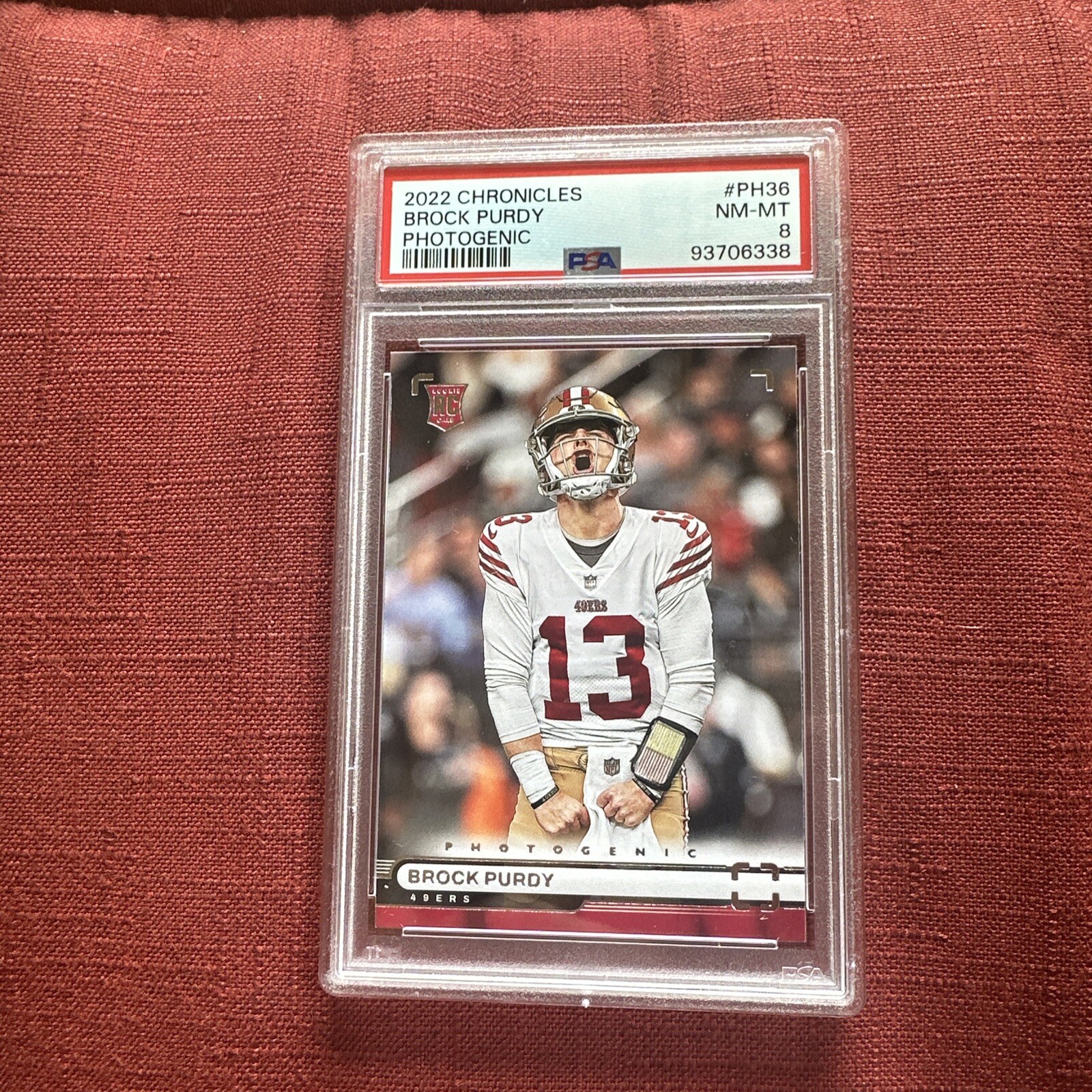 PSA 8 BROCK PURDY RC 2022 Panini Chronicles Photogenic #PH36 San Francisco 49ers