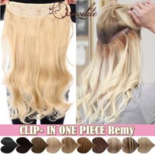 AAA Extra Thick Weft One Piece Clip In Remy Human Hair Extensions US Highlight