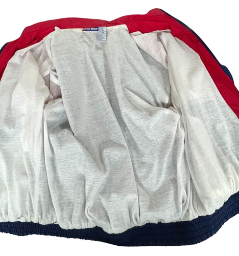 VTG 80's Pro Tour Red-White-Blue Colorblock American track jacket windbreaker M - Picture 8 of 9