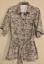 Nasty gal collection mini top dress animal print size 8 Safari summer