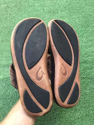 Olukai men’s kava slide thong leather sandals size 8 brown slip on flip flops OluKai | Shoes | Olukai Mens Kava Slide Thong Leather  main image 2